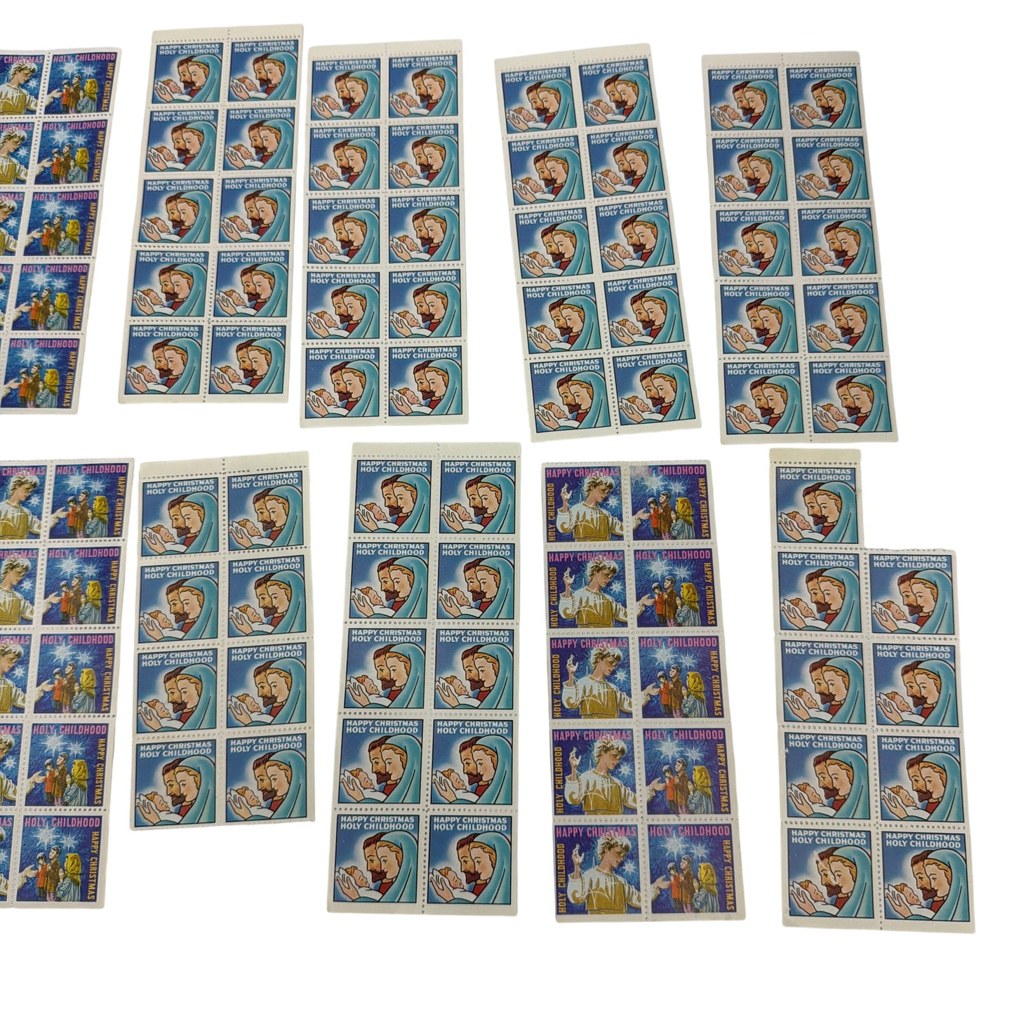 Lot of 100+ Vintage Holy Childhood Christmas Seals Charity Stamps with Booklets