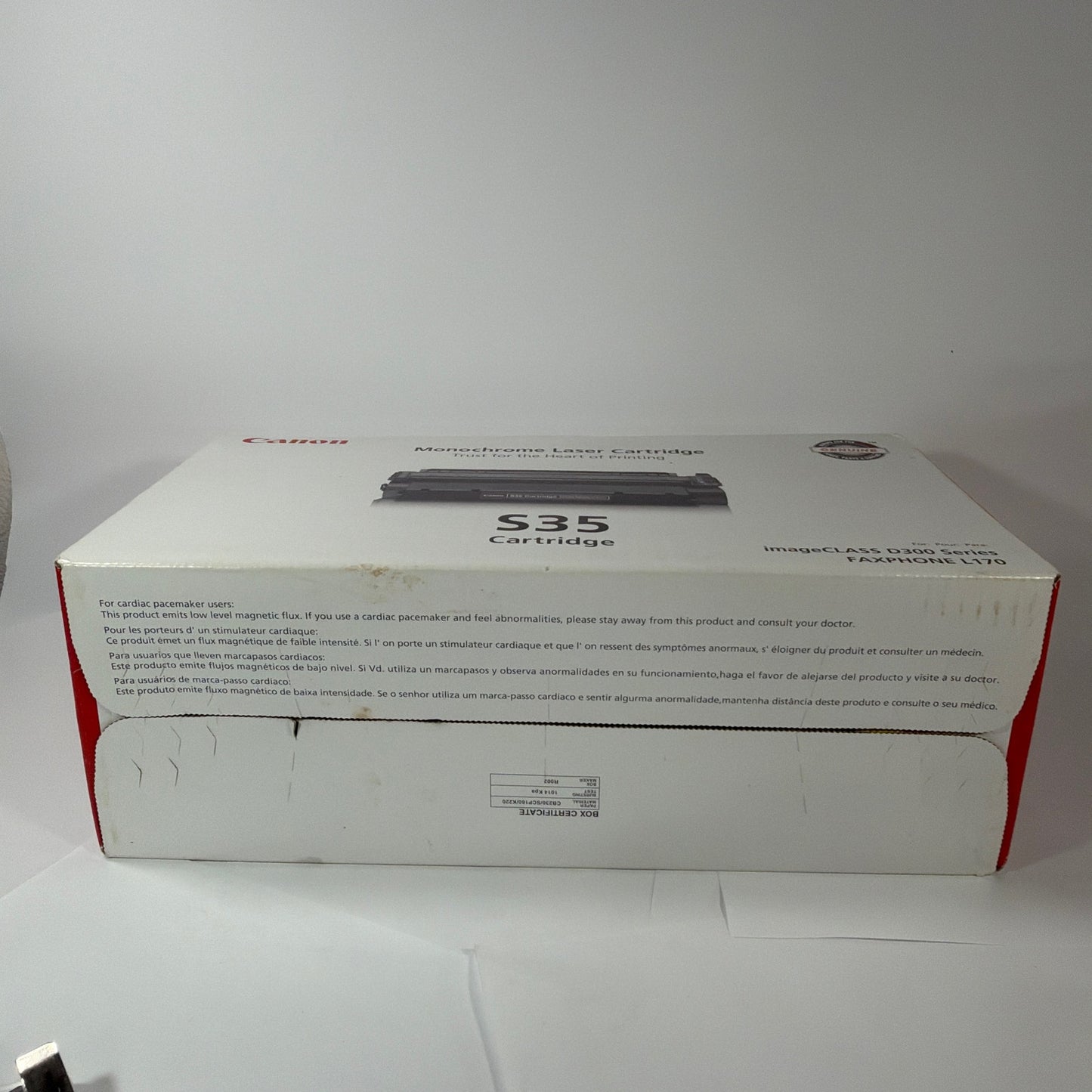 Canon S35 Monochrome Laser Toner Cartridge 7833A001AA for imageCLASS D300 Faxph