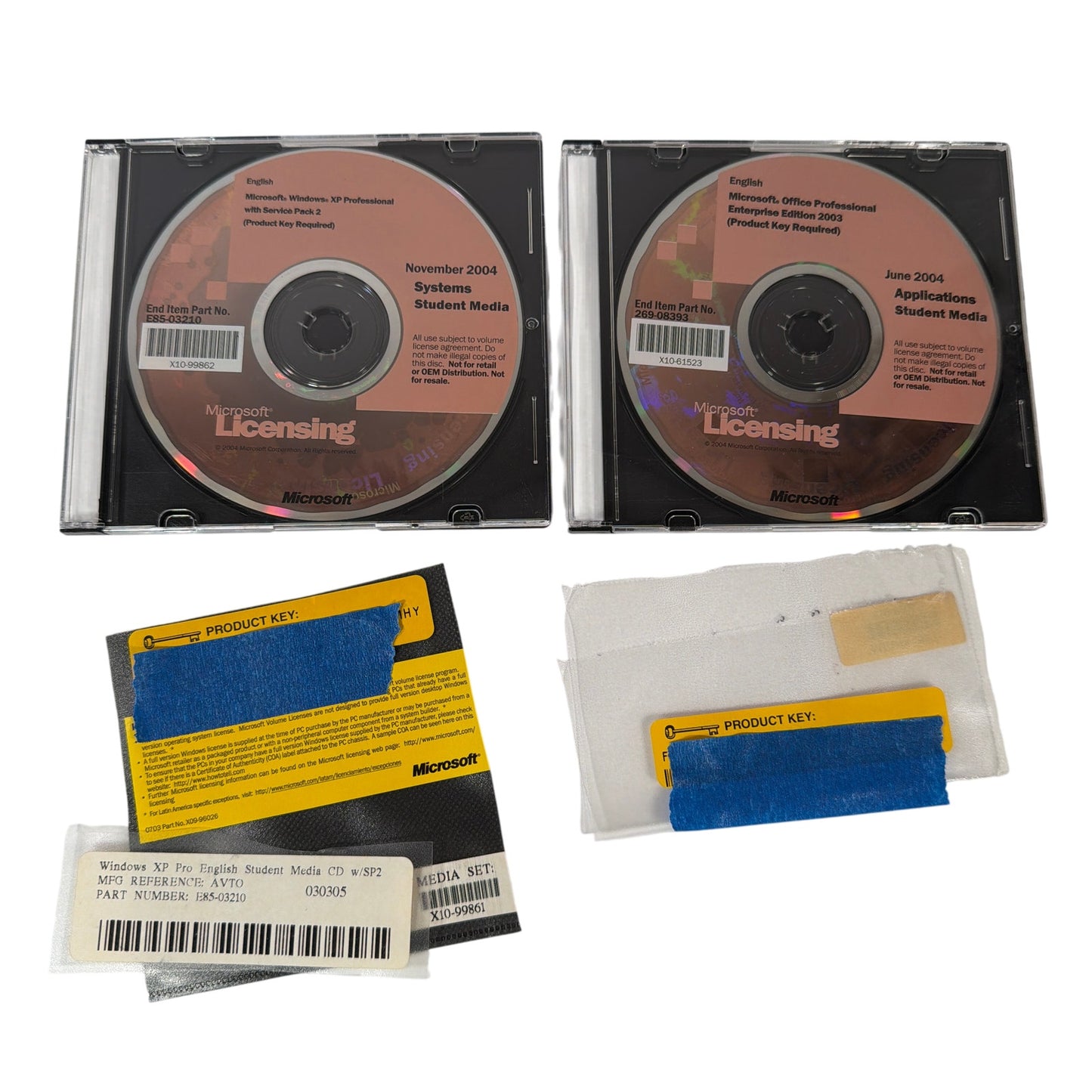 Microsoft Windows XP Professional SP2 Student Media E85-03210 + Office Pro/Ent