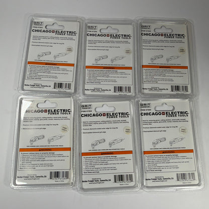 Lot of 6 Chicago Electric 67264 2-1/2 Diamond Grit Multi-Tool Blades New