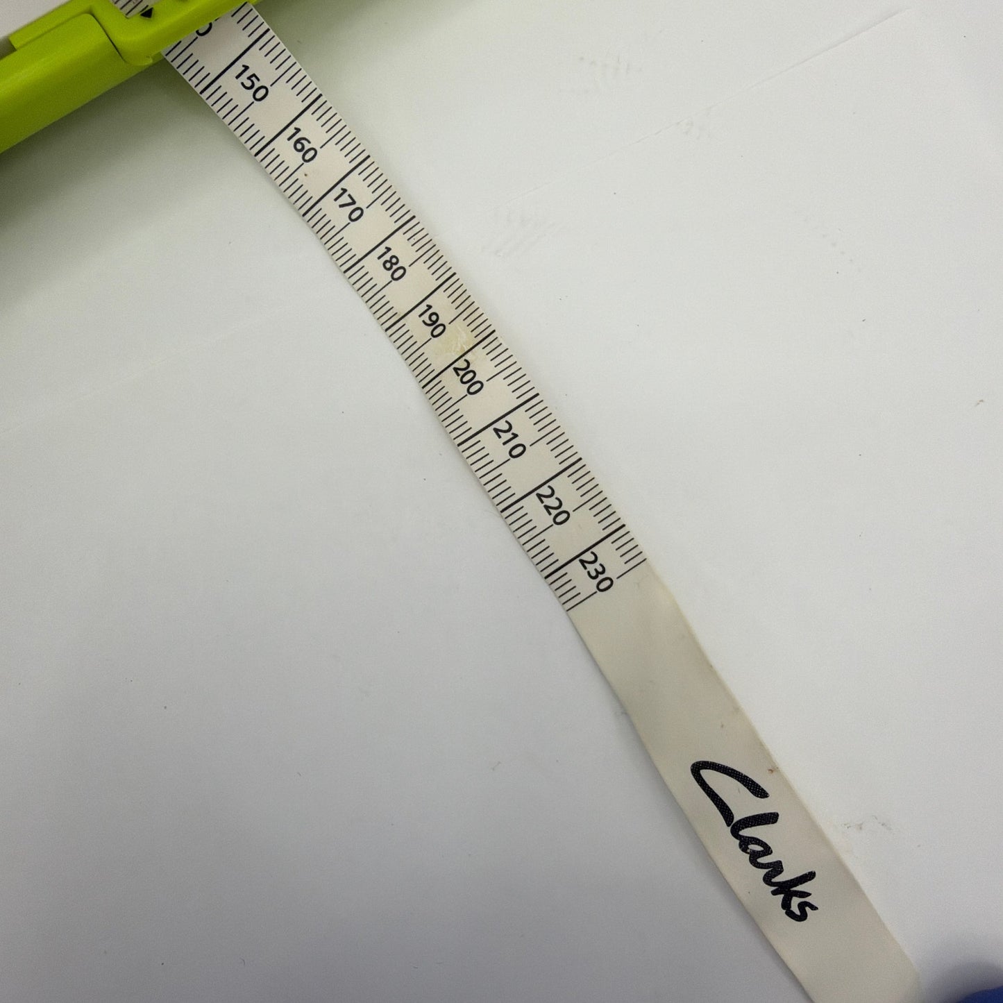 Clarks Children's Toddler Foot Gauge White Green Shoe Size Measuring Tool