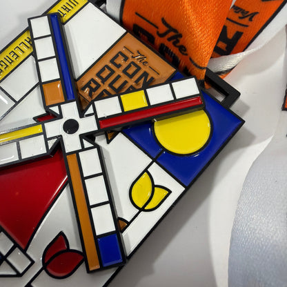 The Conqueror Flower Route Netherlands 66km Virtual Challenge Windmill Finisher Medal