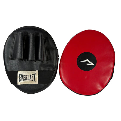 Everlast Boxing Punch Mitts Red Black Focus Pads Pair