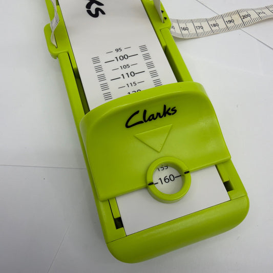 Clarks Children's Toddler Foot Gauge White Green Shoe Size Measuring Tool