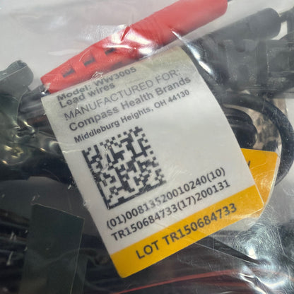 Compass Health Brands WW3005 Lead Wires Replacement Cables Red/Black