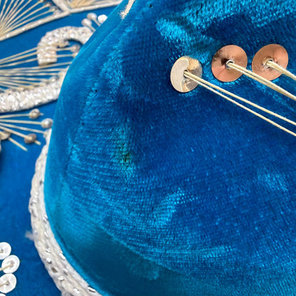 Pigalle XXXXX Blue Sequin Sombrero Hat 23 in Diameter