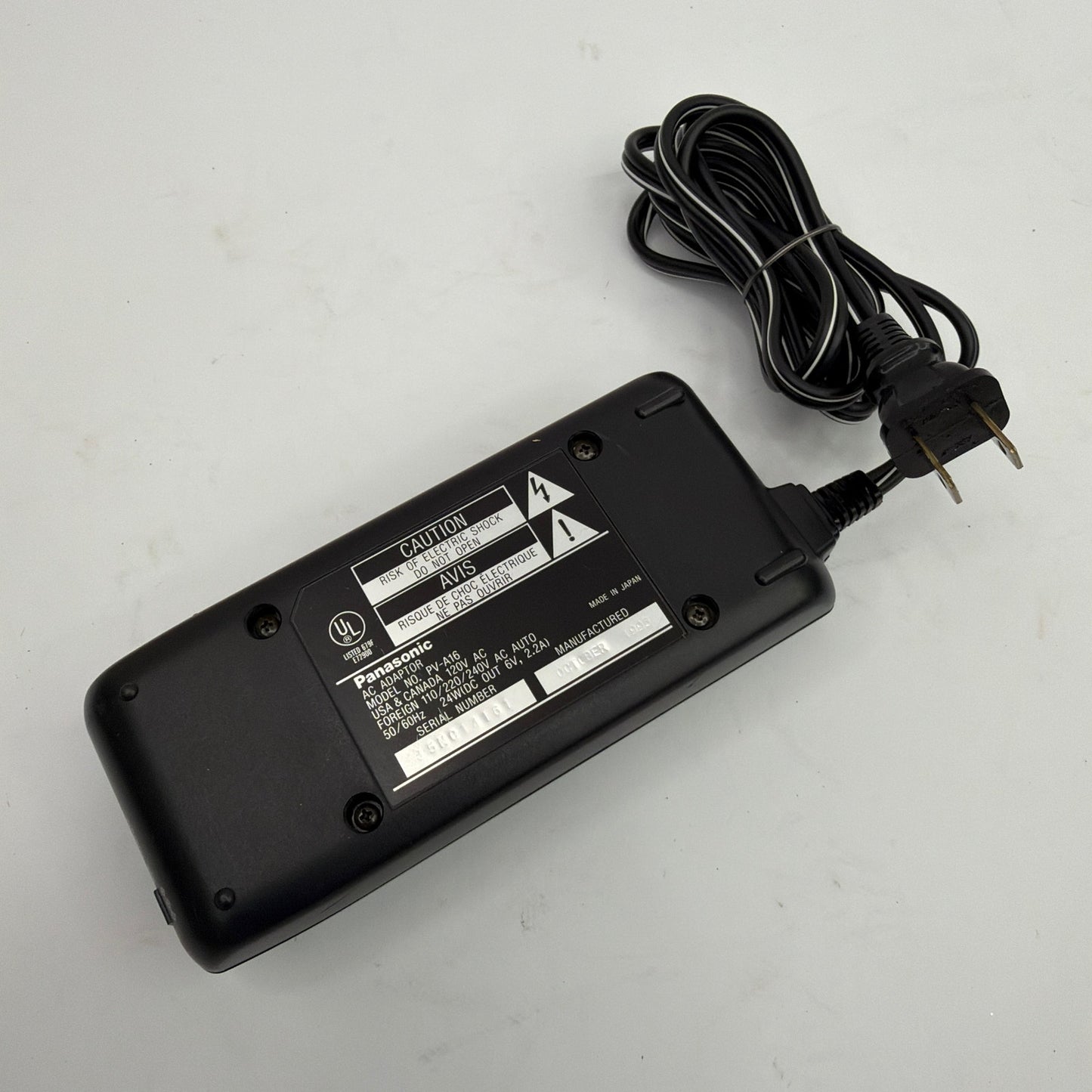 Panasonic PV-A16 Video AC Adapter Battery Charger with Power Cord Tested Working