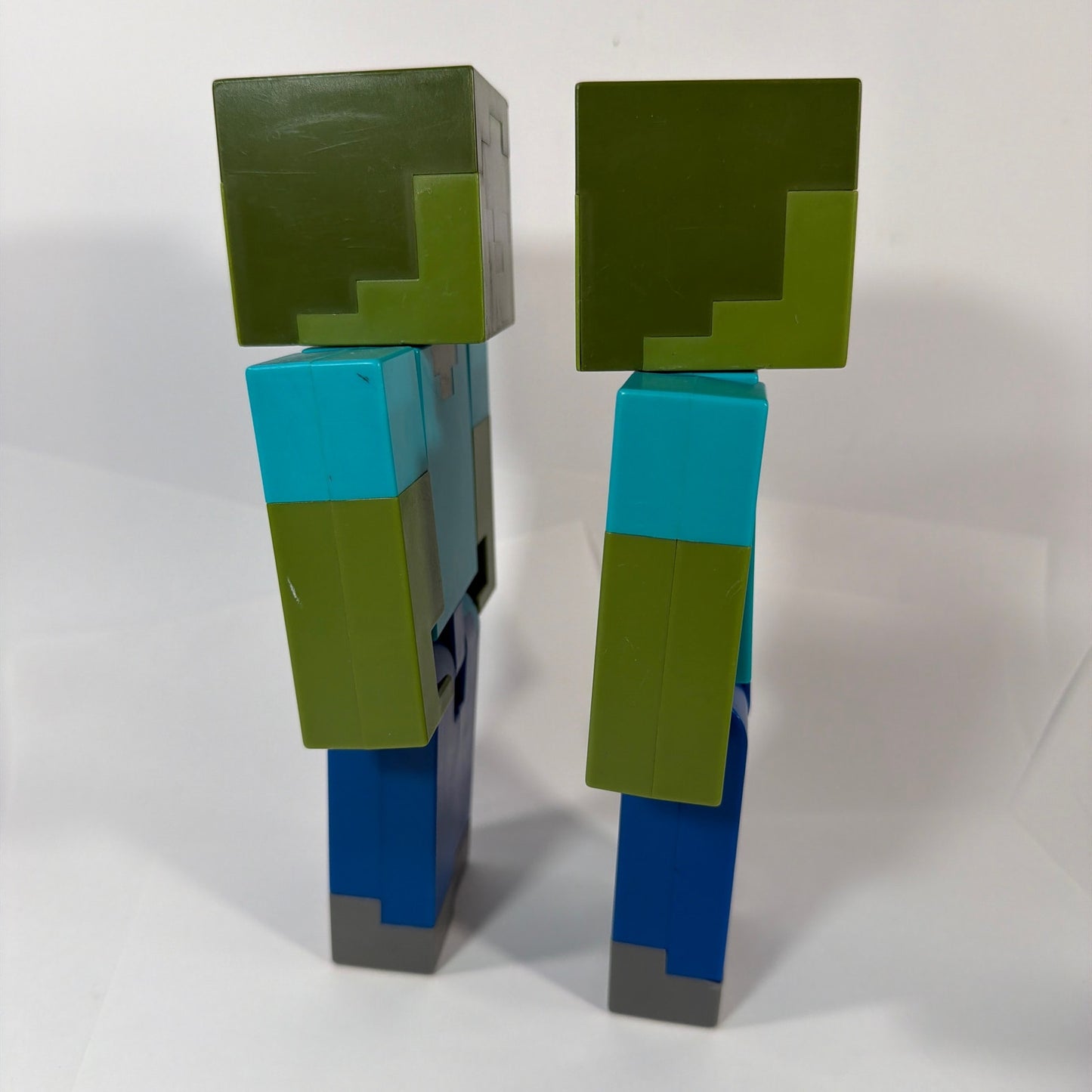 Minecraft Zombie Large Scale Action Figures Lot of 2 Approx 8.5 in