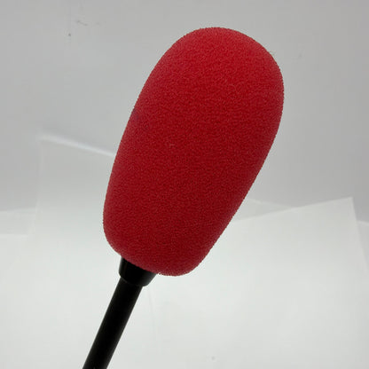 Perrycom USB Desktop Gooseneck Microphone Red Foam Windscreen 13 In
