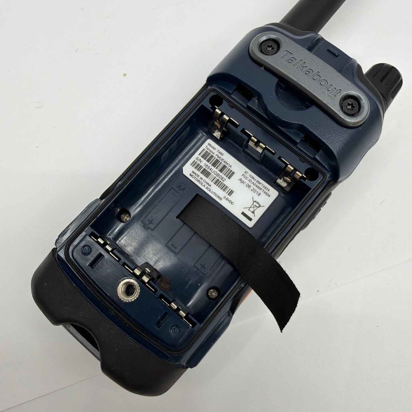 Motorola Talkabout T460 Two-Way Radio Blue Black Parts Repair