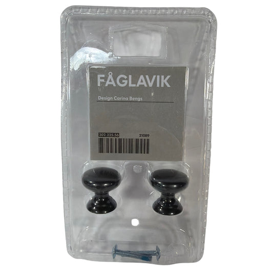 IKEA Fåglavik Black Knobs 302.225.56 Carina Bengs 2 Pack