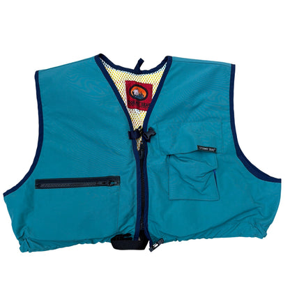 Stormy Seas Inflatable CO2 Life Vest PFD Teal Blue Size L Made in USA