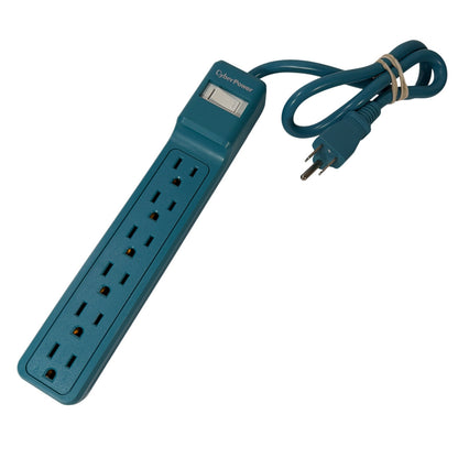 CyberPower B602RC1TL Surge Protector Power Strip Blue/Teal Tested Working