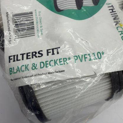 Think Crucial Replacement Filters for Black & Decker PVF110 4-Pack