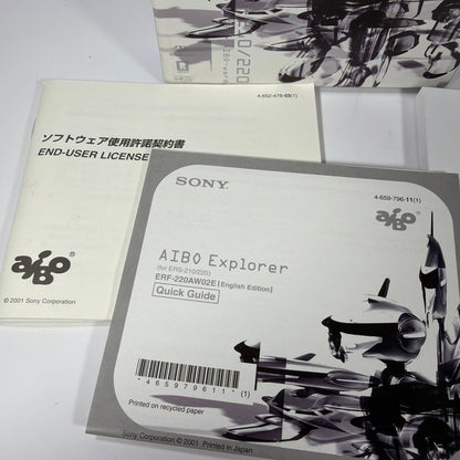 Sony AIBO Explorer ERF-220AW02E Box and Manuals Only for ERS-210 ERS-220
