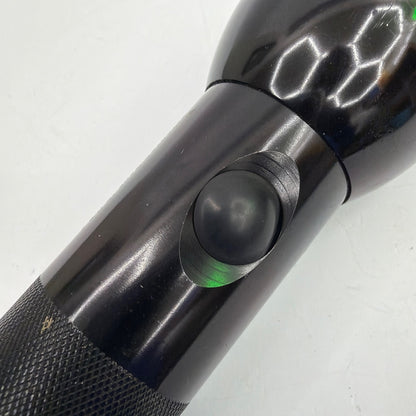 Mag-Lite Mag Instrument Black D-Cell Flashlight Tested Working With Spare Bulb