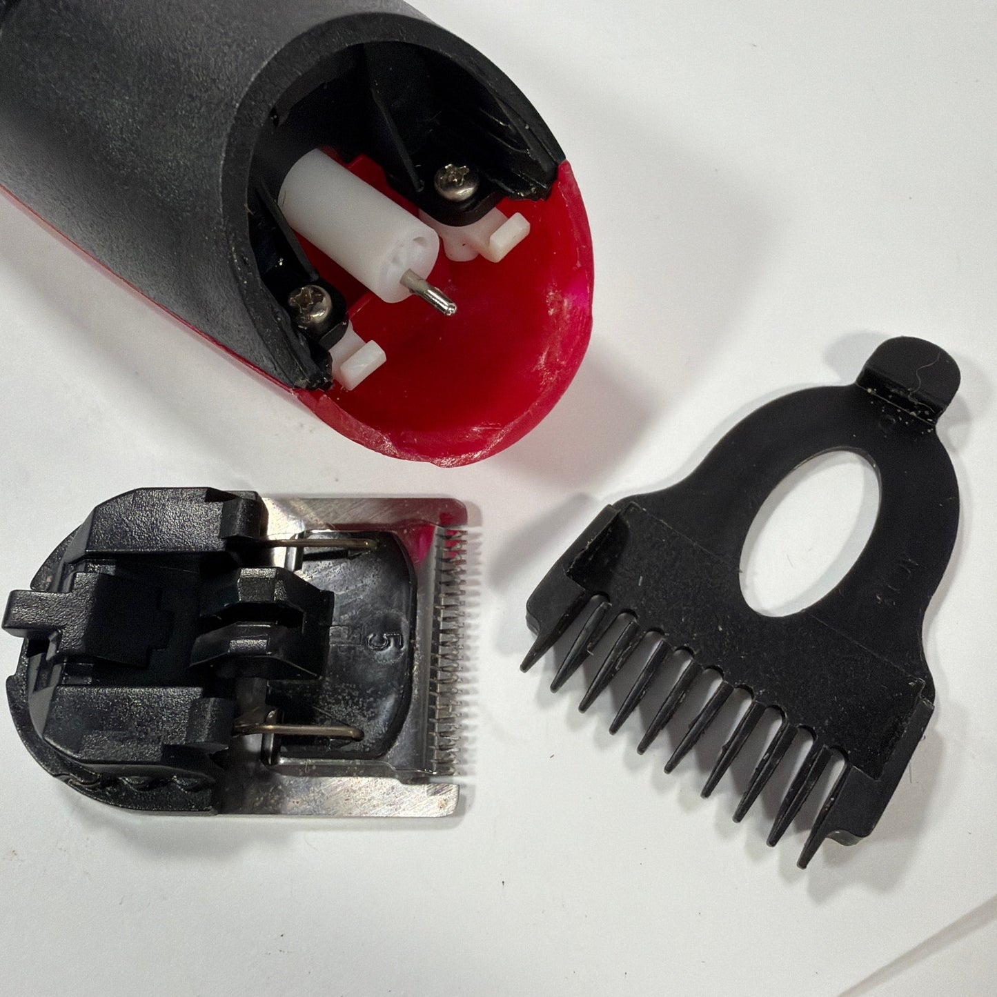 ConairMan Corded Electric Hair Clipper Trimmer Red Black Tested Working