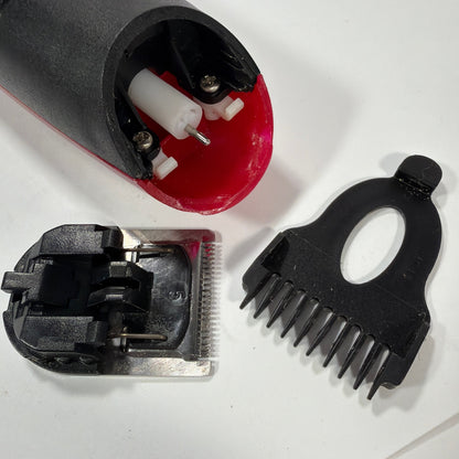 ConairMan Corded Electric Hair Clipper Trimmer Red Black Tested Working