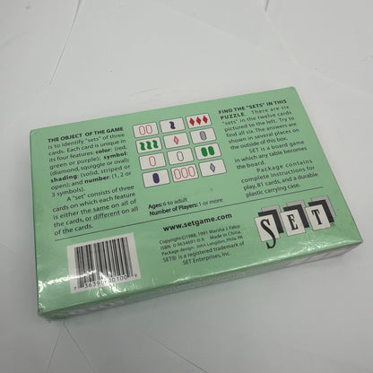 SET Enterprises SET The Family Game of Visual Perception Sealed 1991 Card Game