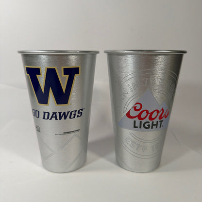 Coors Light Washington Huskies Aluminum Cups Set of 2 2019