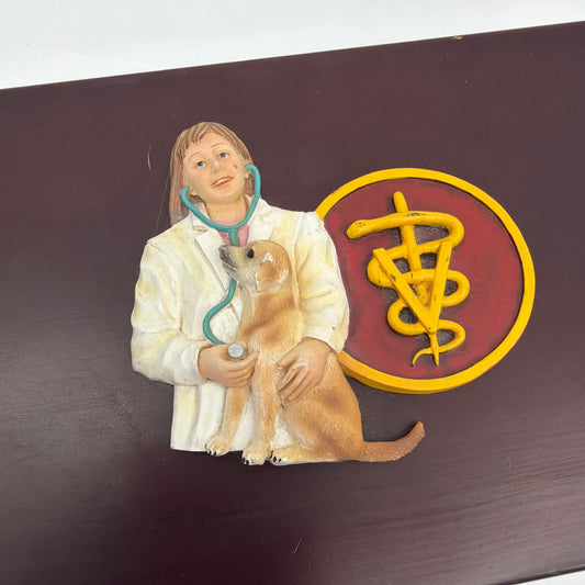 Vanmark VetCare Veterinarian Dog Hinged Keepsake Box Handcrafted China