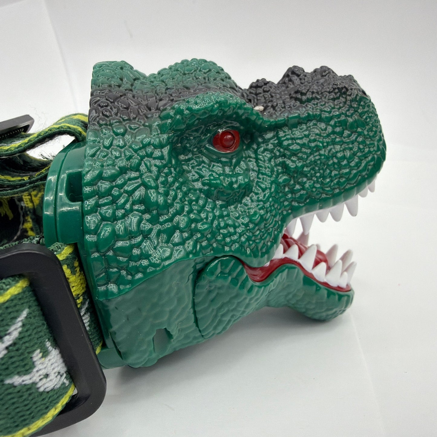 Roaring Dinosaur Head Lamp Green T-Rex USB Rechargeable Headlamp