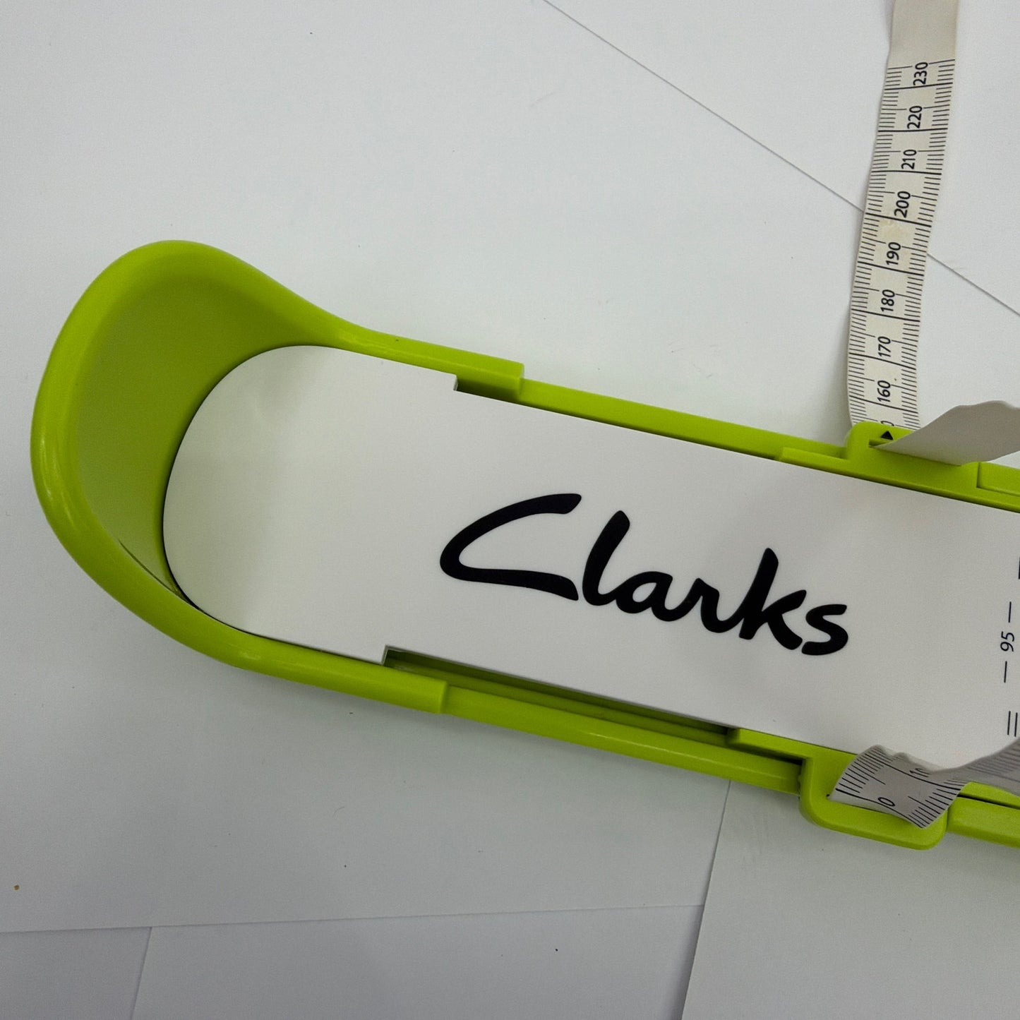 Clarks Children's Toddler Foot Gauge White Green Shoe Size Measuring Tool