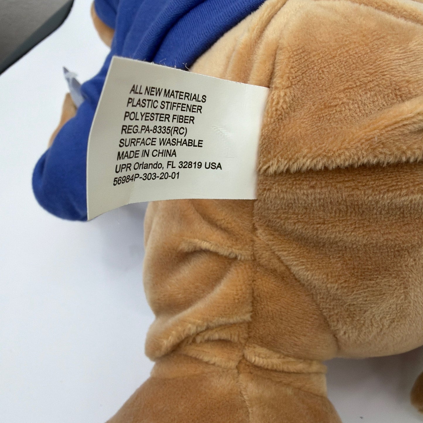 Universal Studios E.T. the Extra-Terrestrial Plush Blue Hoodie w/ Tag