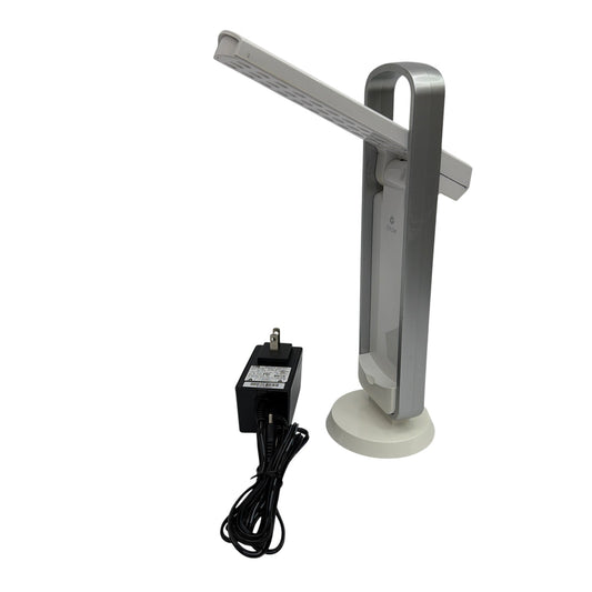 OttLite LED Mobile Task Desk Lamp White/Gray w/ AC Adapter Tested Working