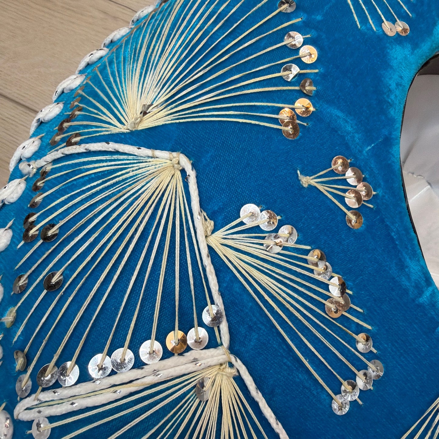 Pigalle XXXXX Blue Sequin Sombrero Hat 23 in Diameter