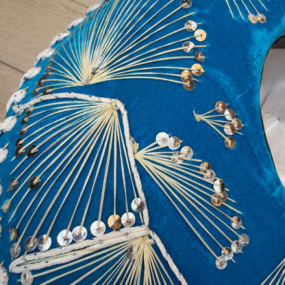 Pigalle XXXXX Blue Sequin Sombrero Hat 23 in Diameter