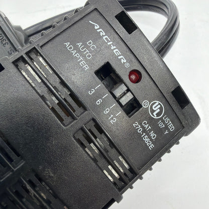 Archer 270-1562E DC Auto Adapter 3/6/9/12V Tested Working