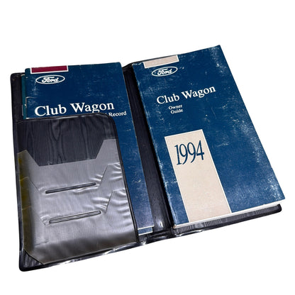 1994 Ford Club Wagon Owner Manual Set w/ Case, Warranty & Maintenance Books