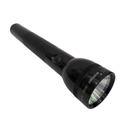 Mag-Lite Mag Instrument Black D-Cell Flashlight Tested Working With Spare Bulb