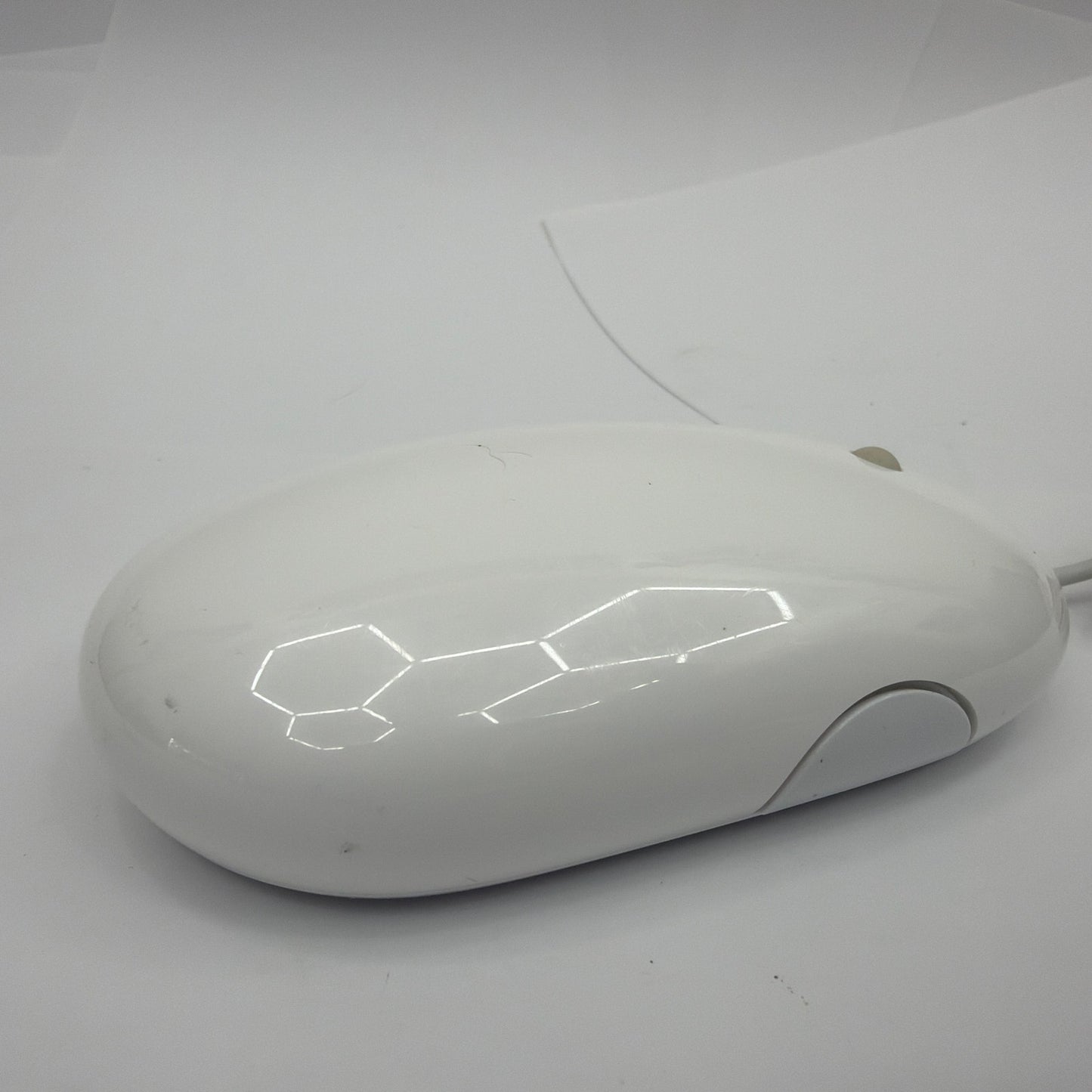 Apple Mighty Mouse A1152 Wired USB Mouse White Tested Working