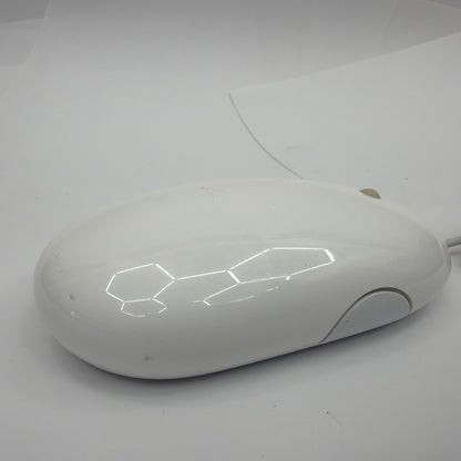 Apple Mighty Mouse A1152 Wired USB Mouse White Tested Working
