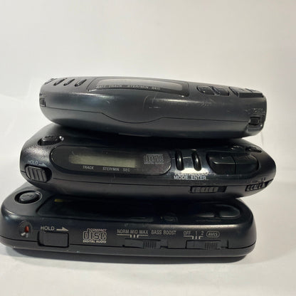 Sony Discman CD Player Lot D-141 D-125 D-E307CK For Parts Repair