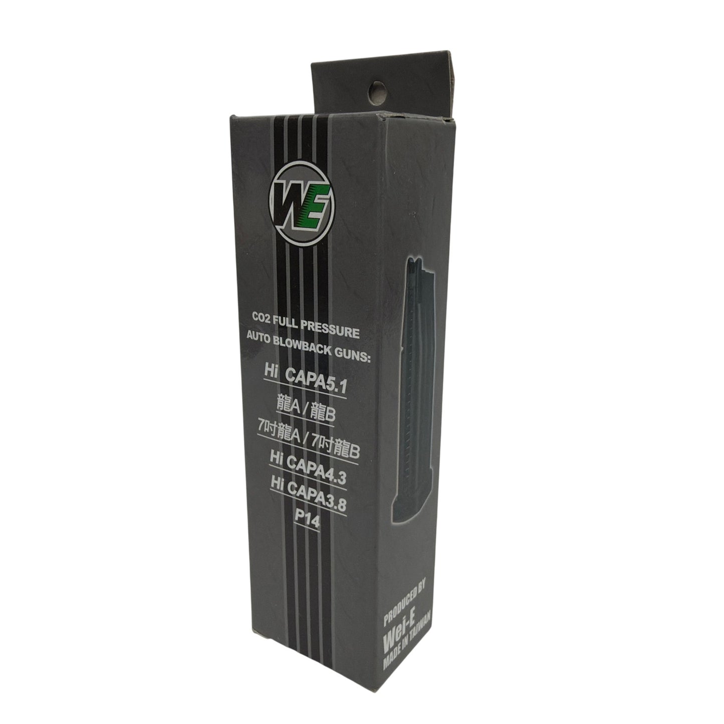 WE Tech WE-MG-3.8-CO2 28rd Baby Hi-Capa CO2 Airsoft Magazine Black