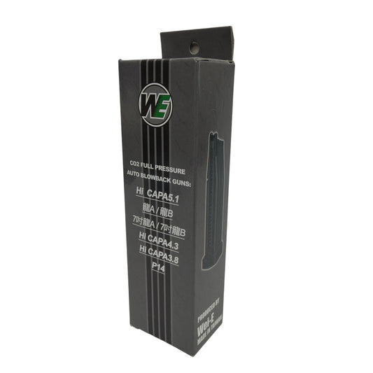 WE Tech WE-MG-3.8-CO2 28rd Baby Hi-Capa CO2 Airsoft Magazine Black