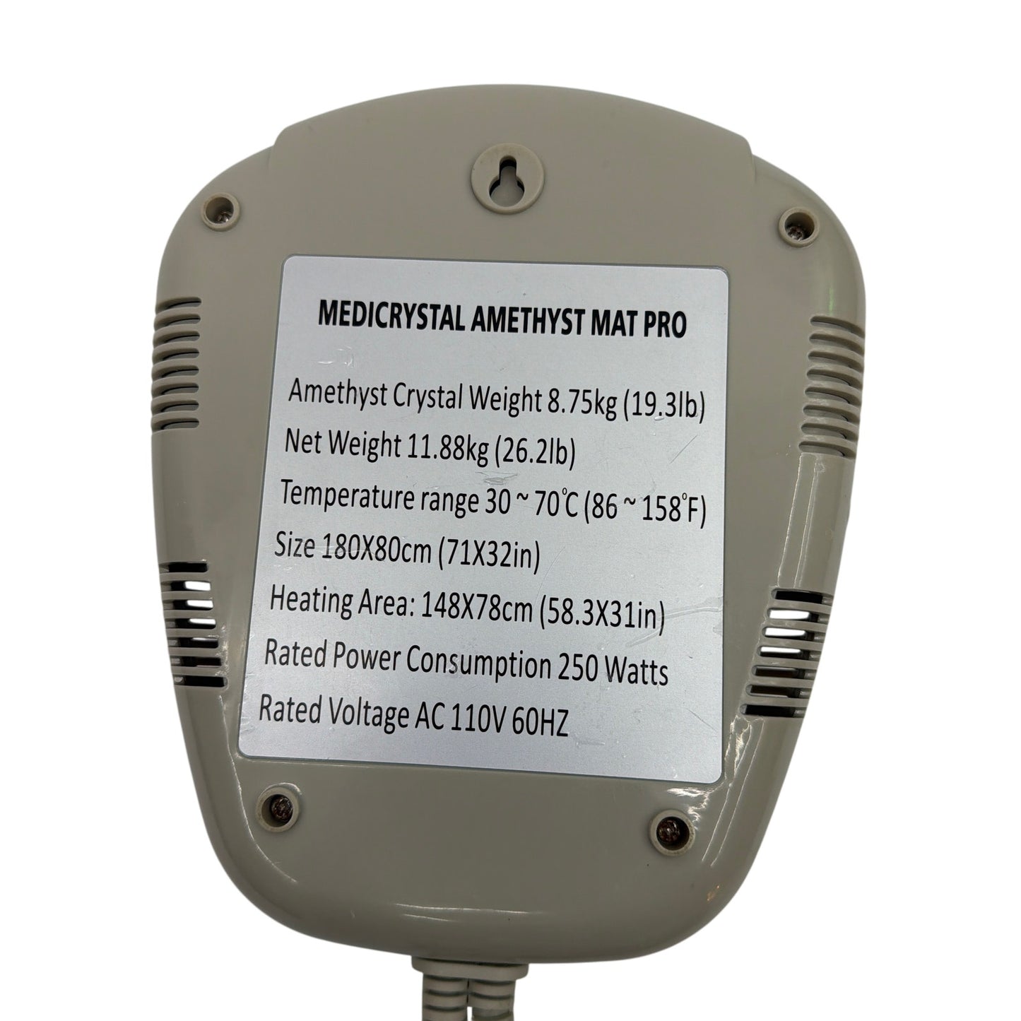 MediCrystal Amethyst Mat Pro Auto Controller Replacement Unit Beige Purple