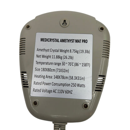 MediCrystal Amethyst Mat Pro Auto Controller Replacement Unit Beige Purple