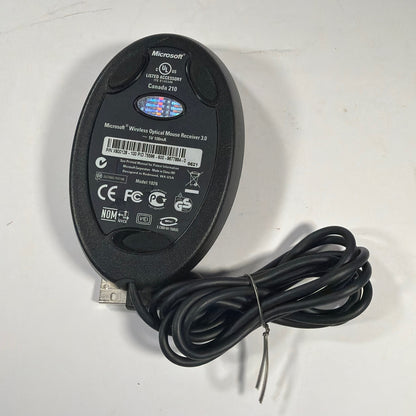 Microsoft Wireless Optical Mouse Receiver 3.0 Model 1026 USB Receiver Black