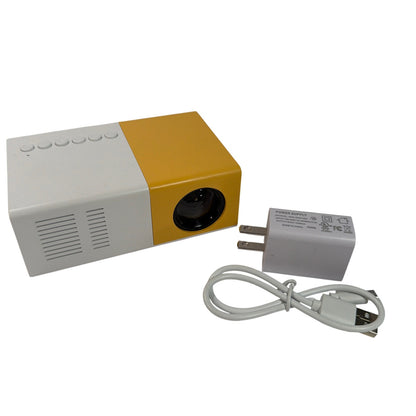 Mini LED Projector Yellow White HDMI USB AV Micro SD Tested Working