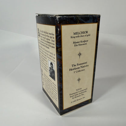 Fontanini Melchior King With Chest of Gold 5 Inch Nativity Figure 72514