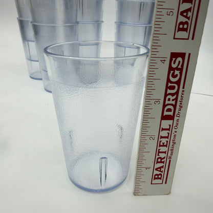 Cambro Clear Textured Plastic Tumblers Lot of 15 4 in Tall Made in USA