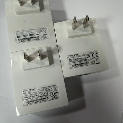 TP-Link TL-PA4010 AV500 Powerline Ethernet Adapters Lot of 3 Tested Working