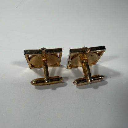 Swank Horse Head Mother of Pearl Gold-Tone Cufflinks Pair