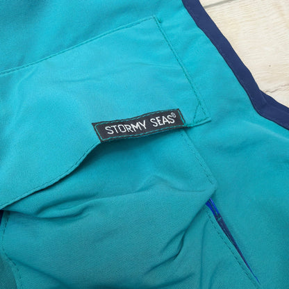 Stormy Seas Inflatable CO2 Life Vest PFD Teal Blue Size L Made in USA