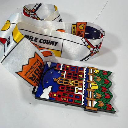 The Conqueror Flower Route Netherlands 66km Virtual Challenge Windmill Finisher Medal