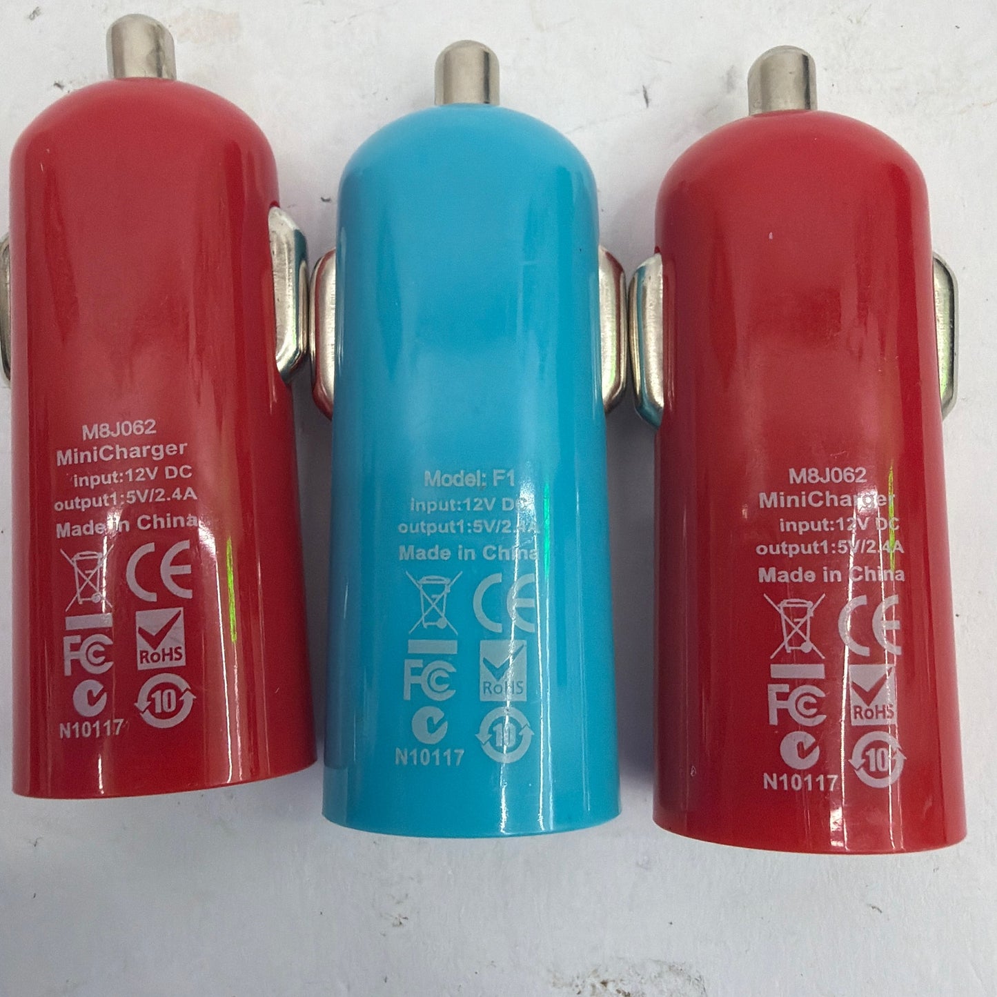 Wholly USB Car Charger Lot of 3 M8J062 x2 + F1 5V 2.4A